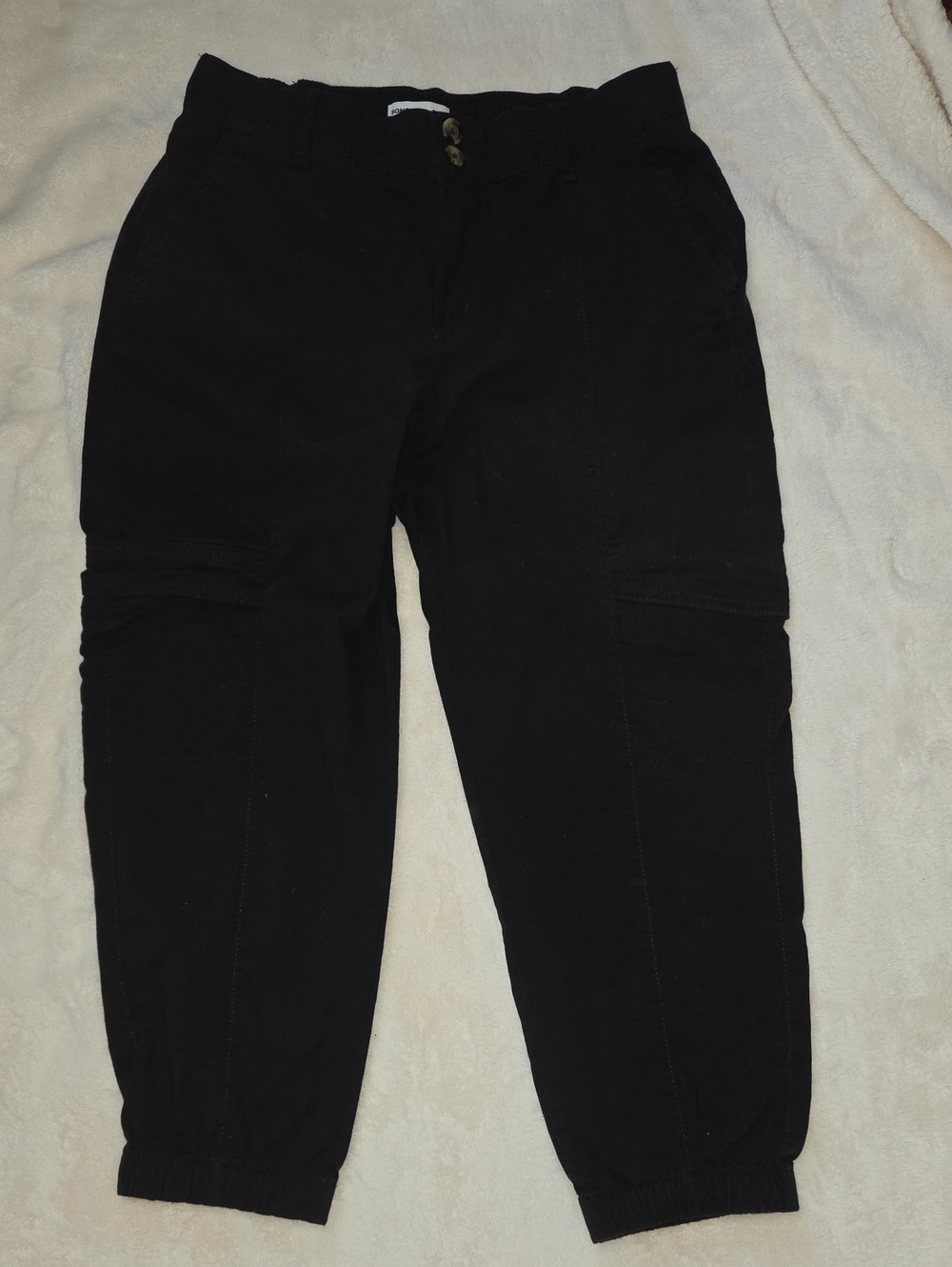 Sonoma Black Cargo Joggers with Elastic Cuffs